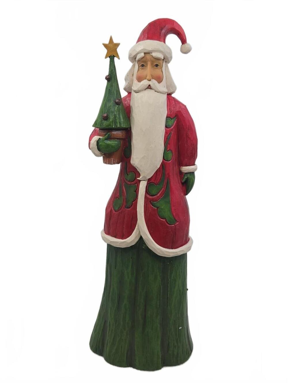 Jim Shore Folklore Santa with Tree Figurine 4058764 Boxed & Packaging 2017